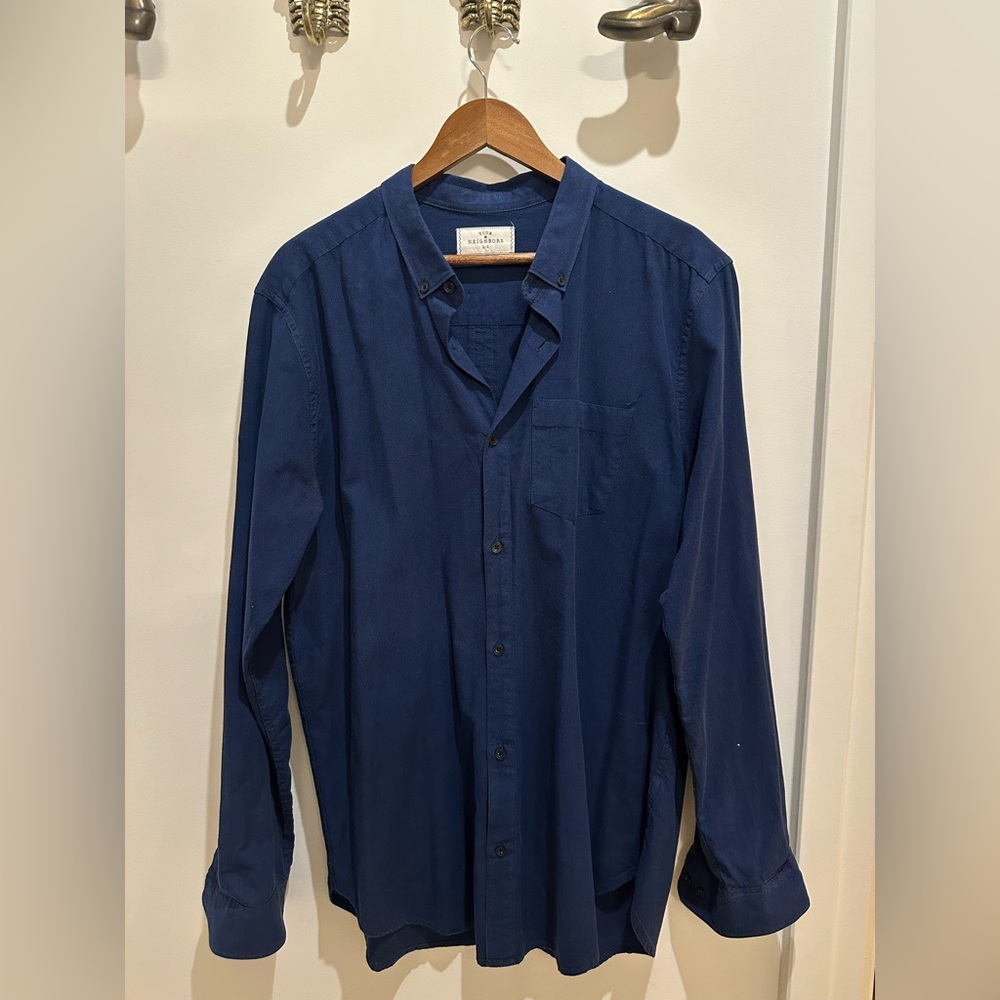 Your Neighbors Button Down Shirt (Blue)
